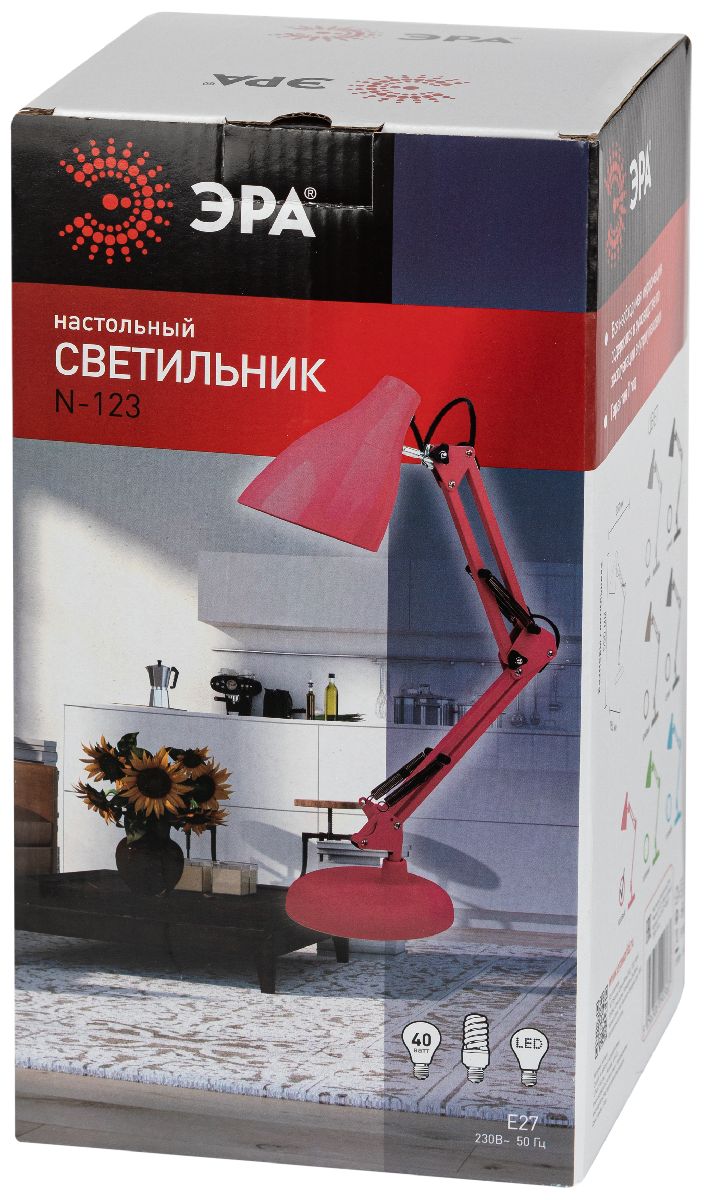 Настольная лампа Эра N-123-E27-40W-P Б0052757