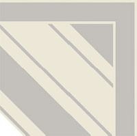 ETRURIA DESIGN VINTAGE Pattern 4: Bordura Angolo Monocolore (Bianco decoro Perla)