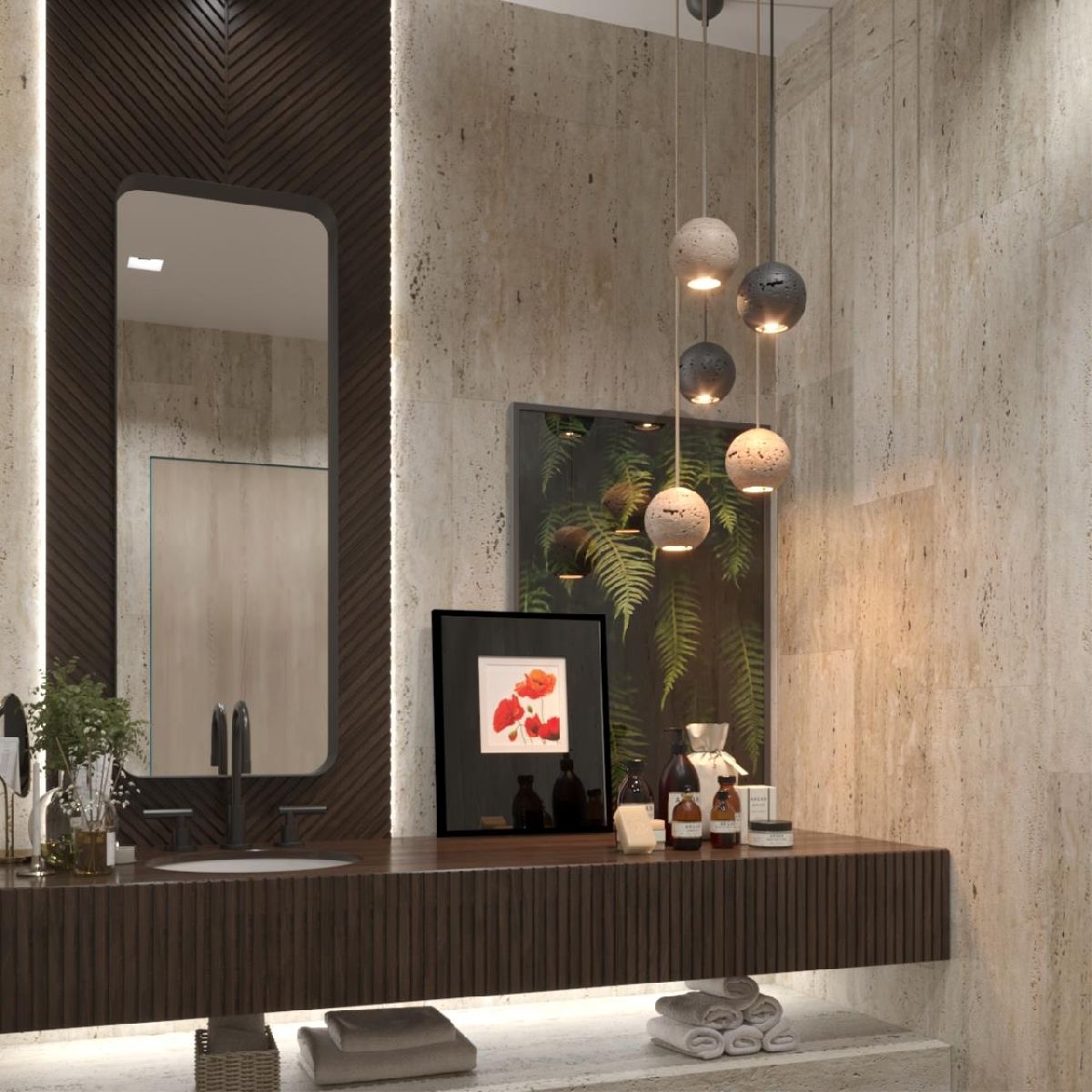 Подвесной светильник Odeon Light Travertino 6626/1L
