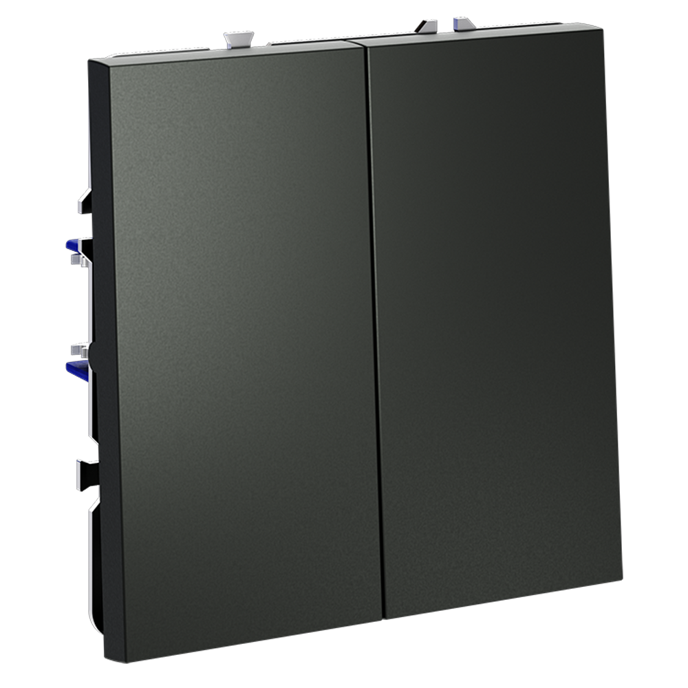 Выключатель с самовозвратом двухклавишный Voltum S70 VLS020606 (титан)