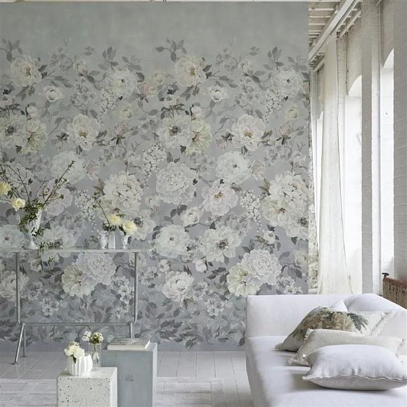 Подушка CCDG1474, Brera Lino, Alabaster with White overlocked edge, Designers Guild 43 x 43см