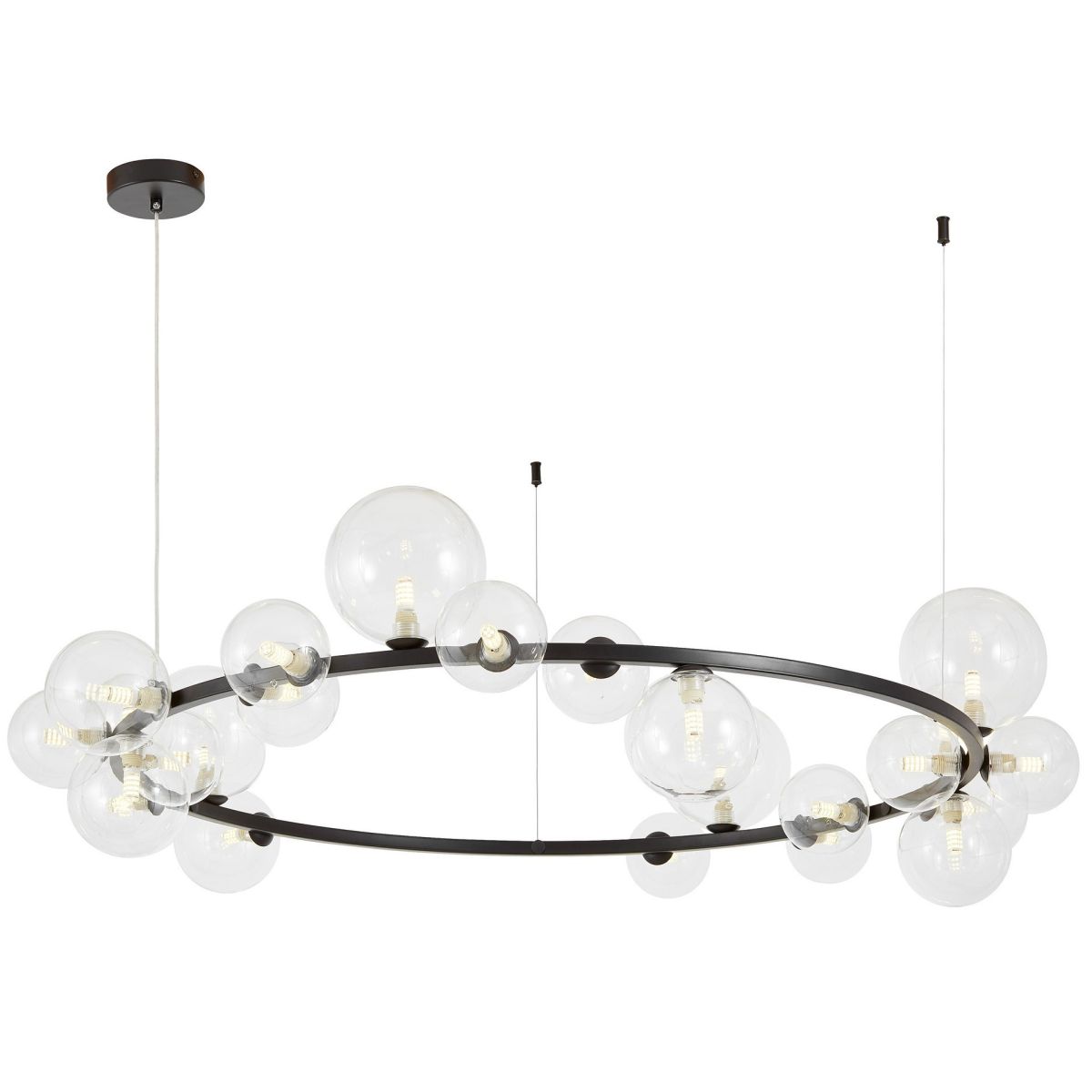 Подвесная люстра Lumina Deco LDP 7033-24 BK+CL
