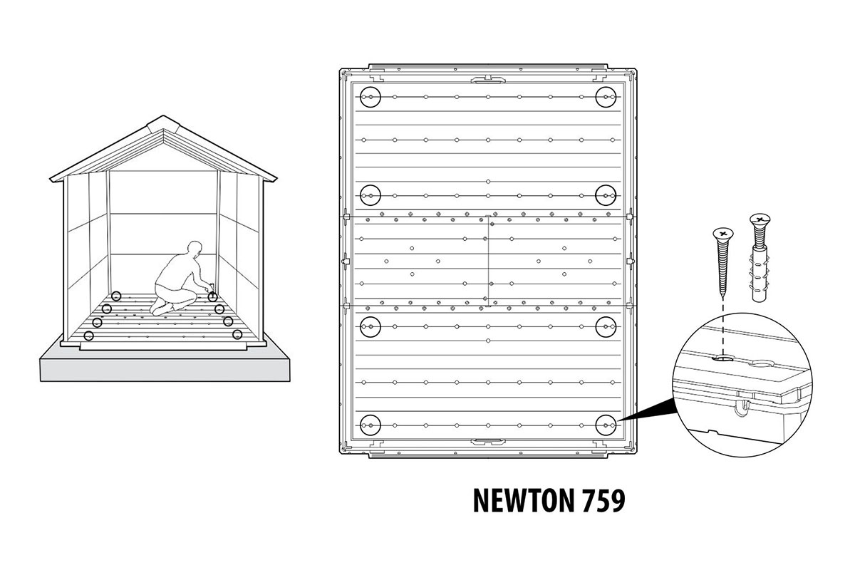 Сарай пластиковый Newton 759