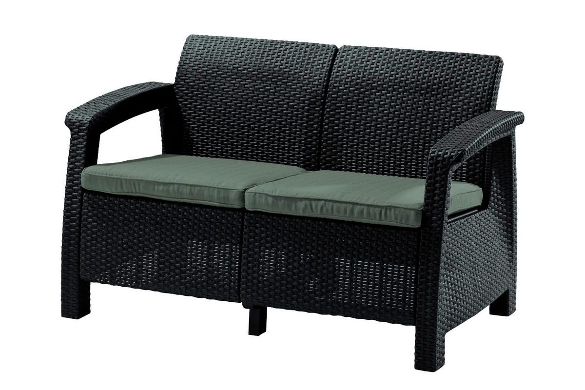 Комплект мебели Corfu Russia Love Seat (2х мест.диван), графит