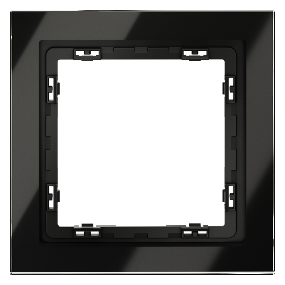Рамка на 1 пост Voltum S70 VLS110108 (черный,стекло)