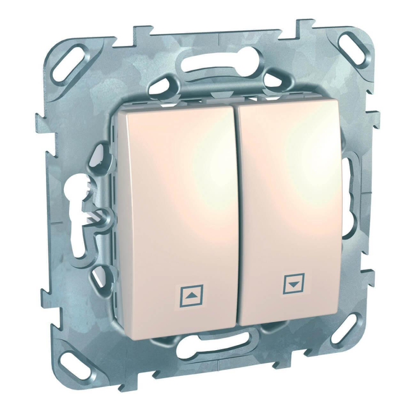 Выключатель двухклавишный для жалюзи Schneider Electric Unica MGU5.208.25ZD
