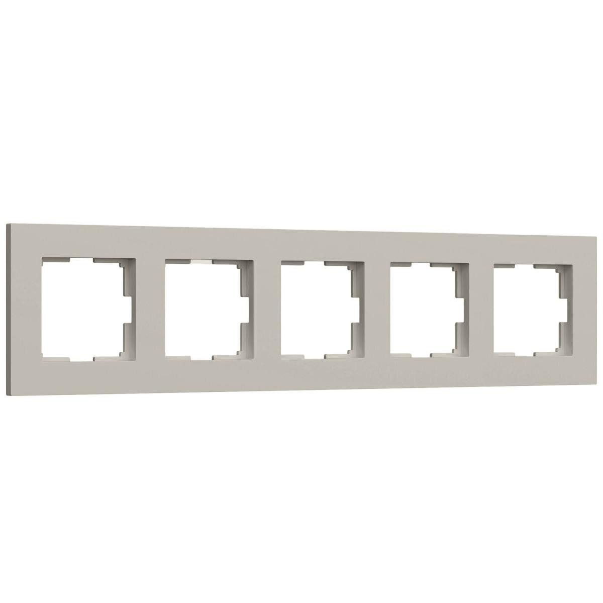 Рамка на 5 постов Werkel Slab (дымчатый софт) W0052917 4690389218477 a071630