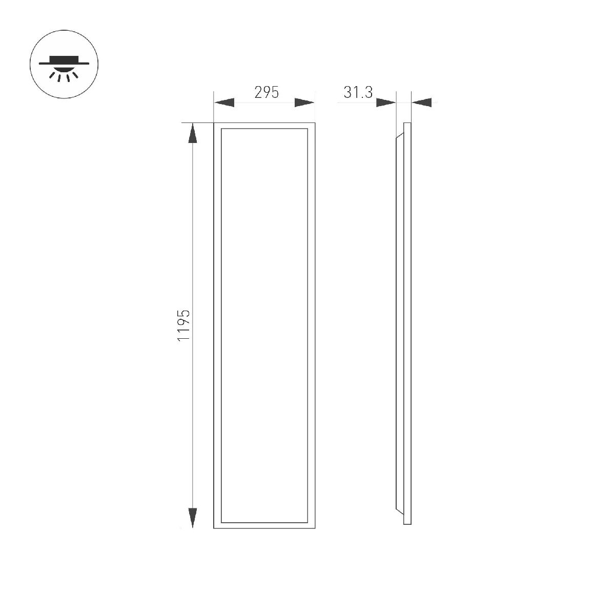 Панель светодиодная Arlight DL-TITAN-S300x1200-40W Day4000 052817
