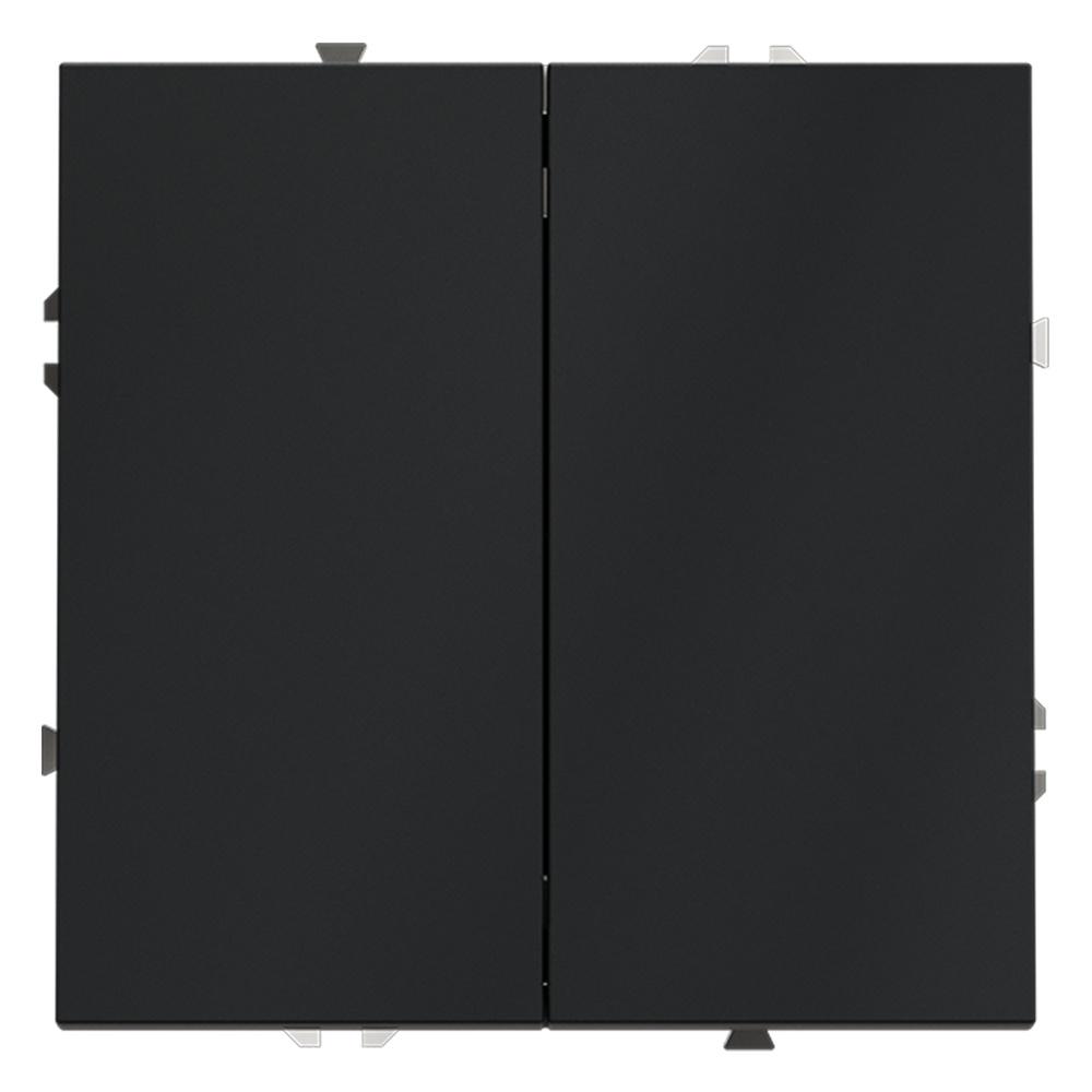 Выключатель двухклавишный Voltum S70 VLS020107 (графит)