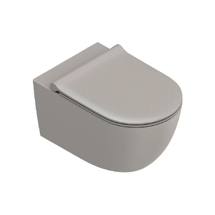 Catalano Sfera Унитаз подвесной 55x35см, безободковый, смыв Tornado, покрытие Cataglaze+, цвет: Tortora satinato