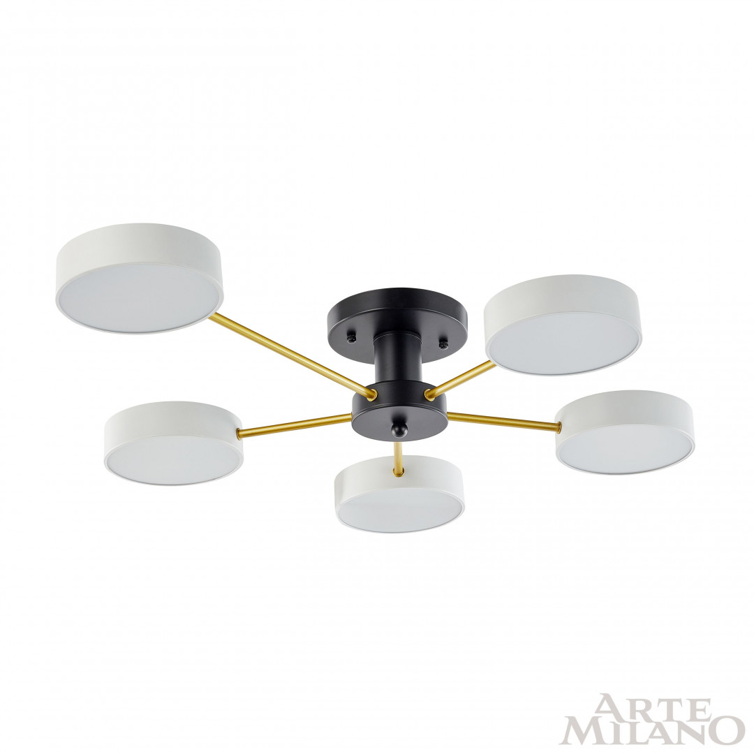 Потолочная люстра Arte Milano Ferrara 252006/5 Bk/Wh