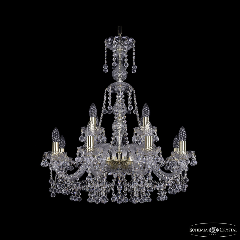 Подвесная люстра Bohemia Ivele Crystal 1409/8+4/240/XL-76 G