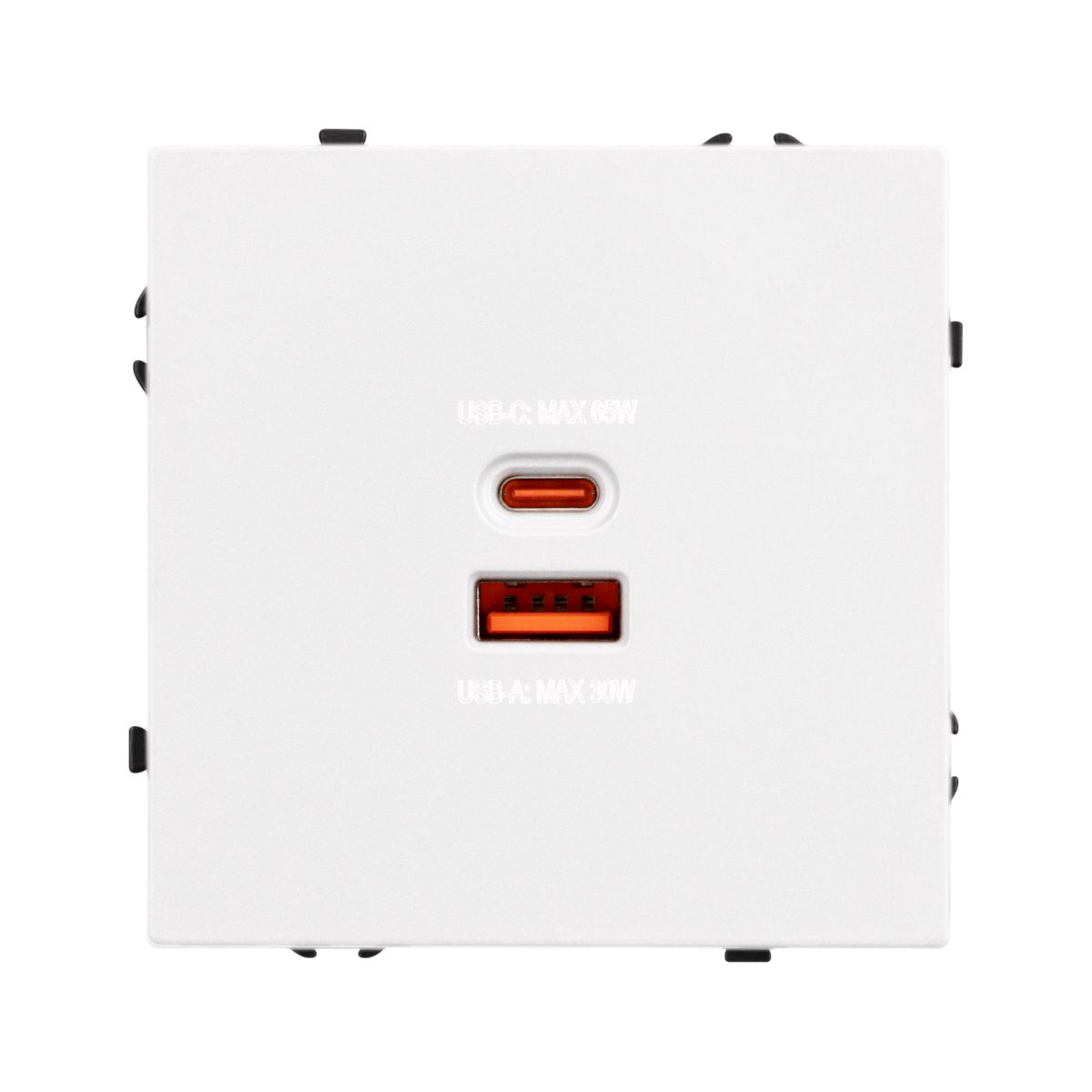 Механизм розетки с быстрой USB зарядкой Arlight SCT-NOBE-MUAC-SFPL-FC-WH (65W, QC3) 054316