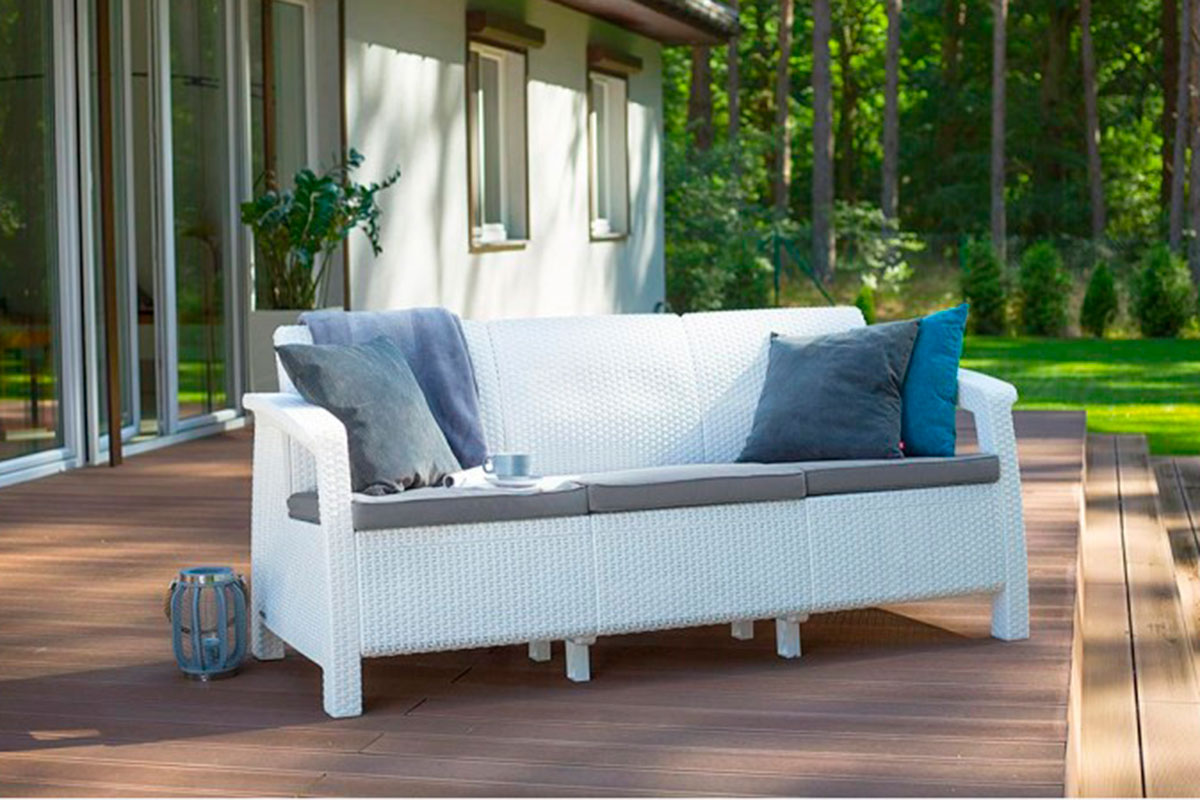 Комплект мебели Corfu Love Seat Max (3х мест.диван), белый