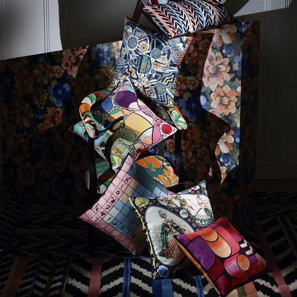 Подушка CCCL0632, Le Jardin Feerique, Multicolore, Christian Lacroix 55 x 55см