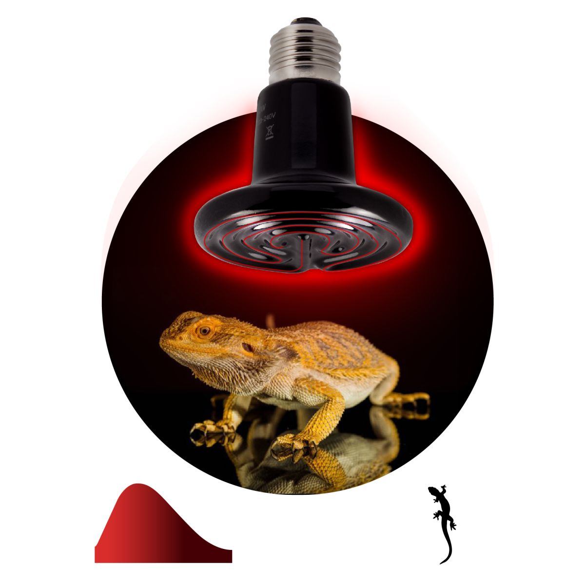 Инфракрасная лампа для брудера, рептилий Эра CeramiHeat FITO-100W-НQ Б0052715