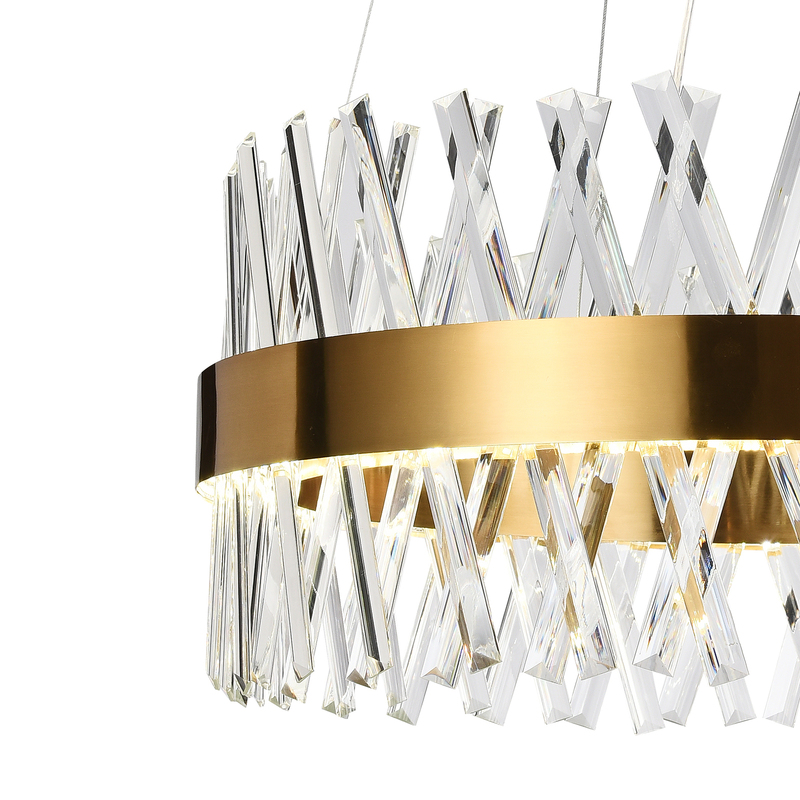 Подвесная люстра Natali Kovaltseva Halos LED LAMPS 81358 GOLD SATIN