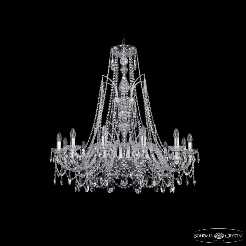 Подвесная люстра Bohemia Ivele Crystal 1411/12/360/XL-96 Ni