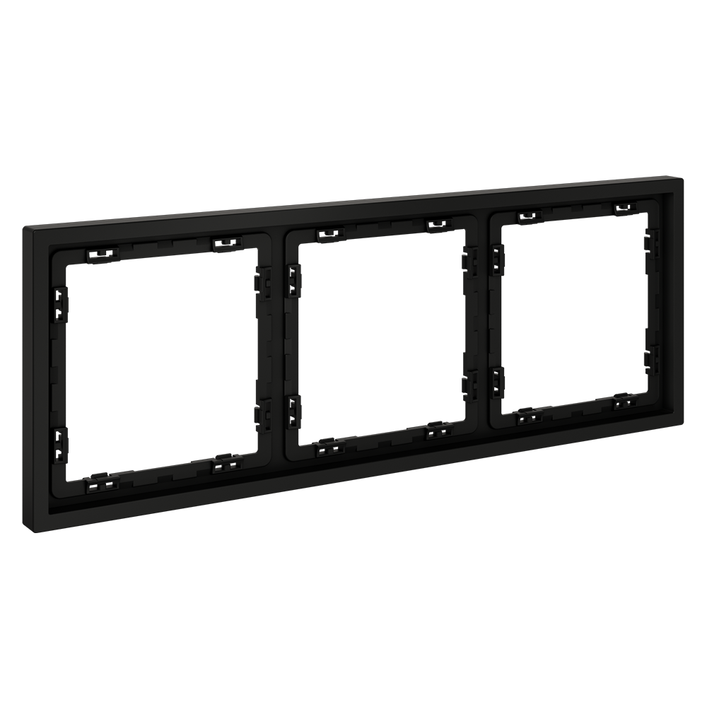 Рамка на 3 поста Voltum S70 VLS100308 (черный матовый)