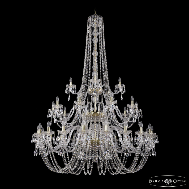 Подвесная люстра Bohemia Ivele Crystal 1402/20+10+5/530/h-206/3d G