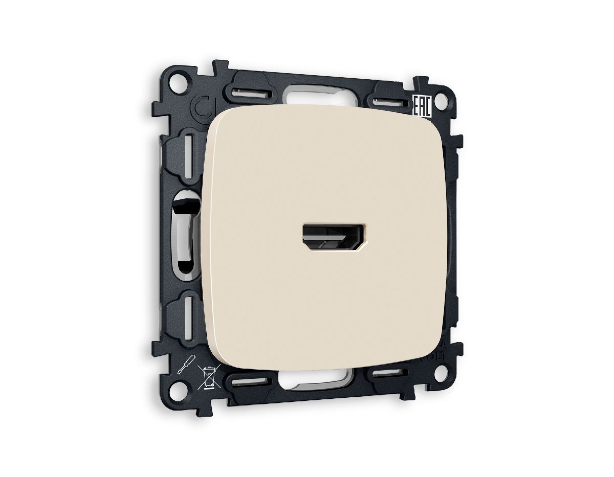 Комплект механизма розетки HDMI 2.0 40V/500MO 2.0GHz 5-18Gbit/s Ambrella Volt Omega MO334010