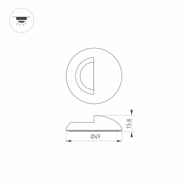 Накладка Arlight ART-Deck-Cap-Lid-R50 035760