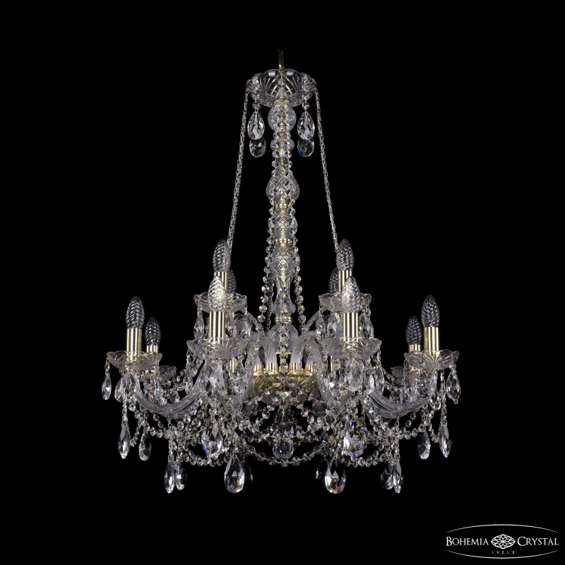 Подвесная люстра Bohemia Ivele Crystal 1411/8+4/240/h-83 G