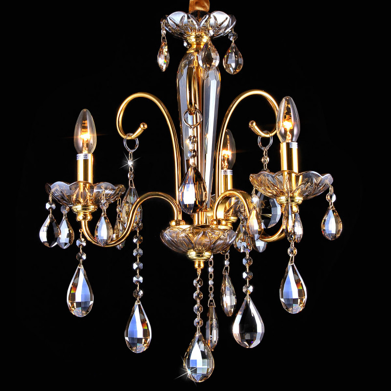 Подвесная люстра Natali Kovaltseva Velletri 10655/3C GOLD, BRANDY