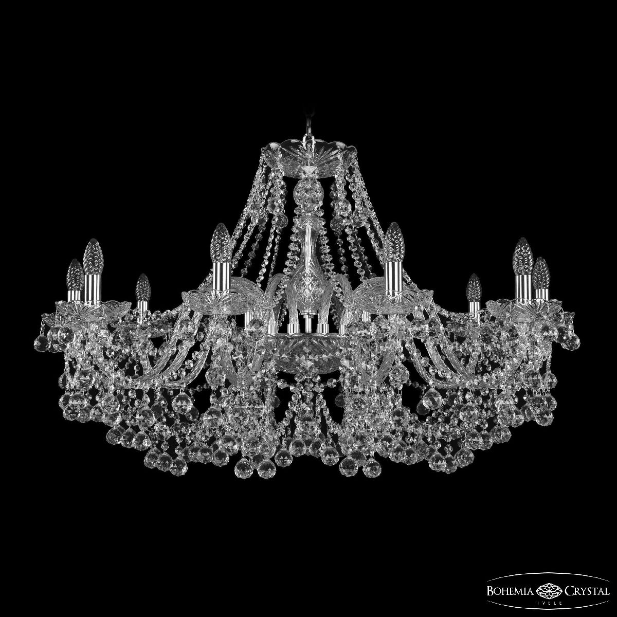 Подвесная люстра Bohemia Ivele Crystal 1409/10/360 Ni