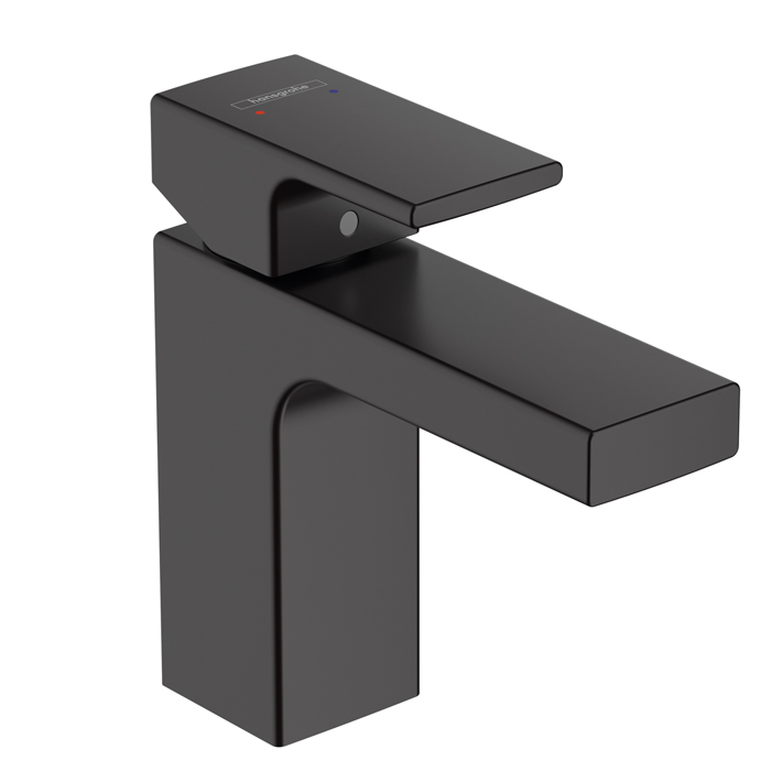 Hansgrohe Vernis Shap Смеситель для раковины, излив 100 мм, цвет: матовый черный