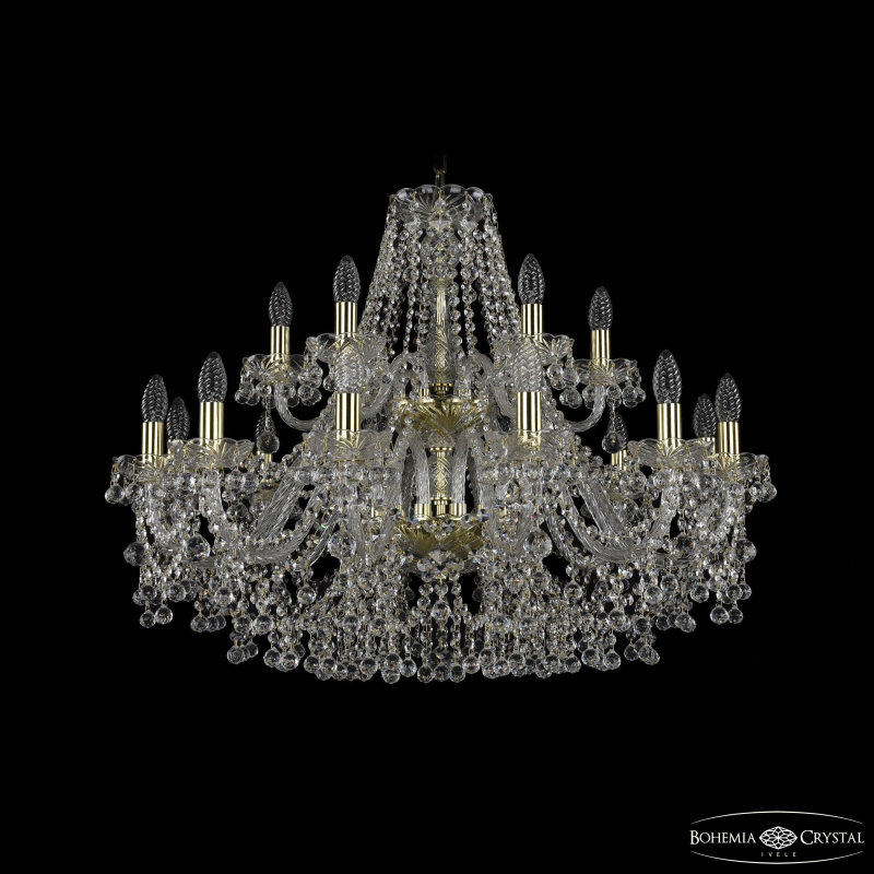 Подвесная люстра Bohemia Ivele Crystal 1409/12+6/300/2d G