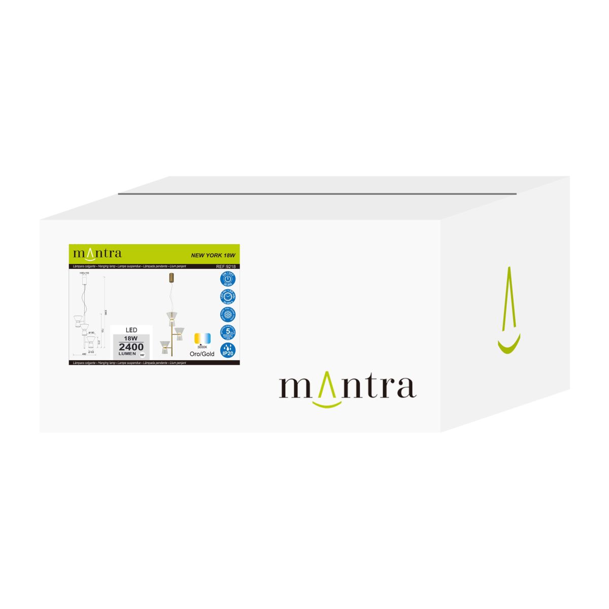 Подвесная люстра Mantra New York 9218