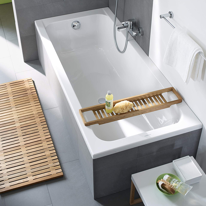 Duravit D-Code Ванна акриловая 180х80x40см , встраиваемая, с 2 наклонами для спины, выпуск центральный, цвет: белый