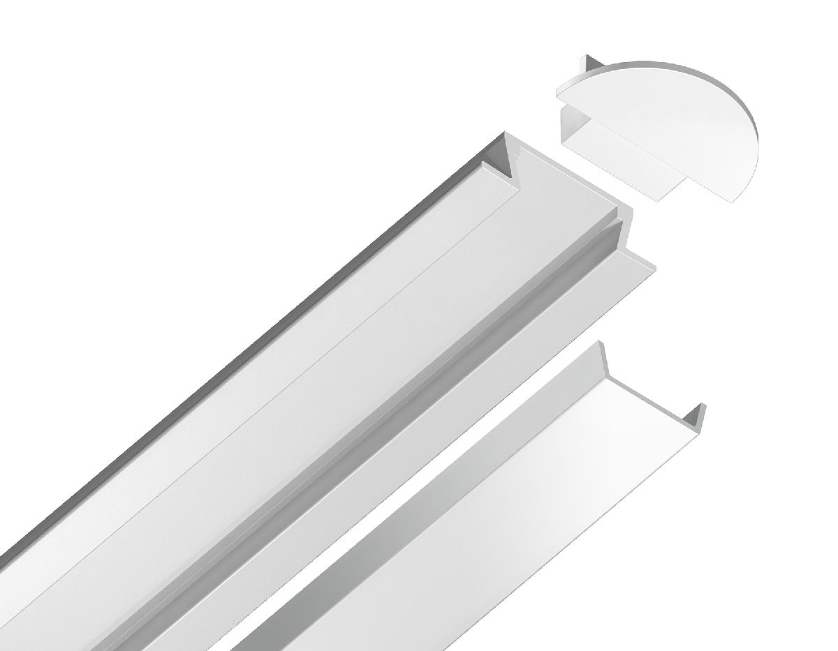 Алюминиевый встраиваемый профиль Ambrella Light Alum Profile GP1001WH