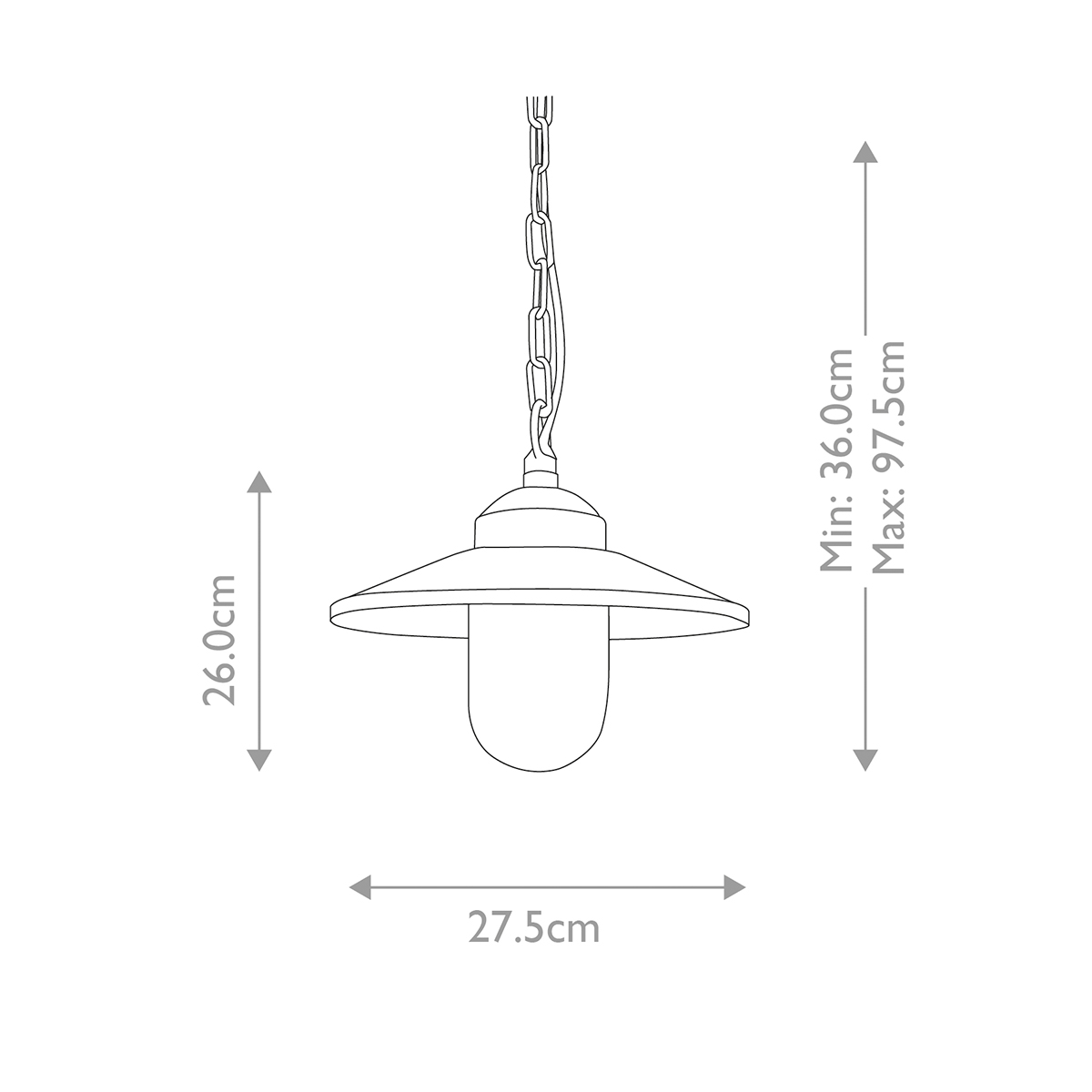 Уличный подвесной светильник Elstead Lighting Klampenborg KLAMPENBORG8
