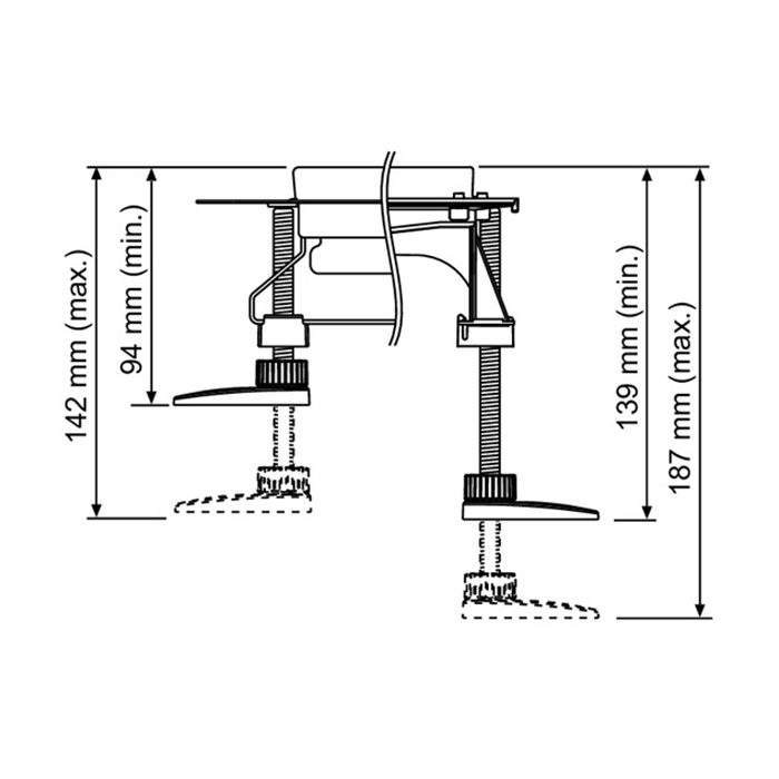 TECE drainline, Комплект опор для трапа: 137-184 мм (4шт)