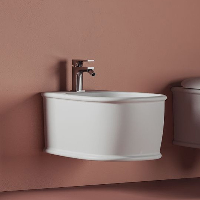 Artceram Atelier Биде подвесное 52х37см, с 1 отв под смеситель, цвет: белый матовый