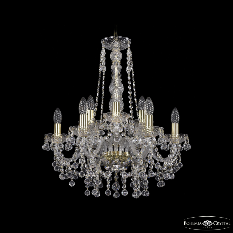 Подвесная люстра Bohemia Ivele Crystal 1409/6+3/195/h-63 G