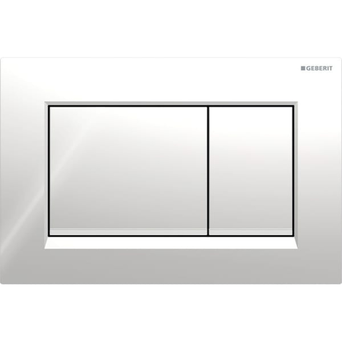 Geberit Sigma20 Клавиша для двойного смыва, квадратная, цвет: хром/хром матовый