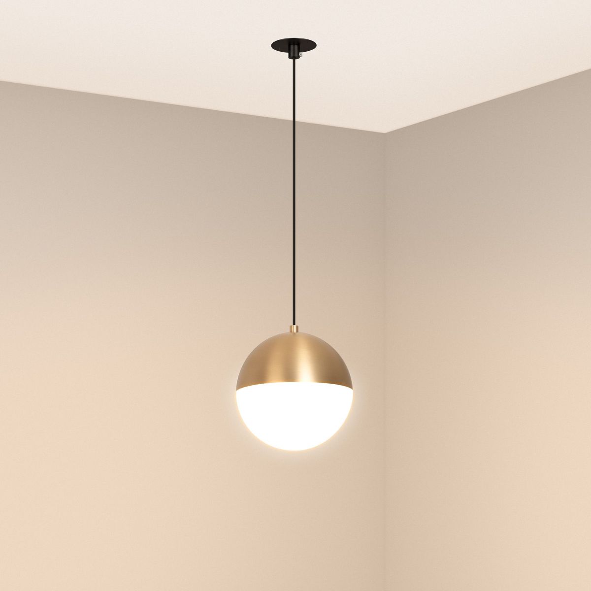 Подвесной светильник Arlight SP-EMISFERO-HANG-BUILT-R150-11W Warm3000 (GD, 170 deg, 230V) 056592