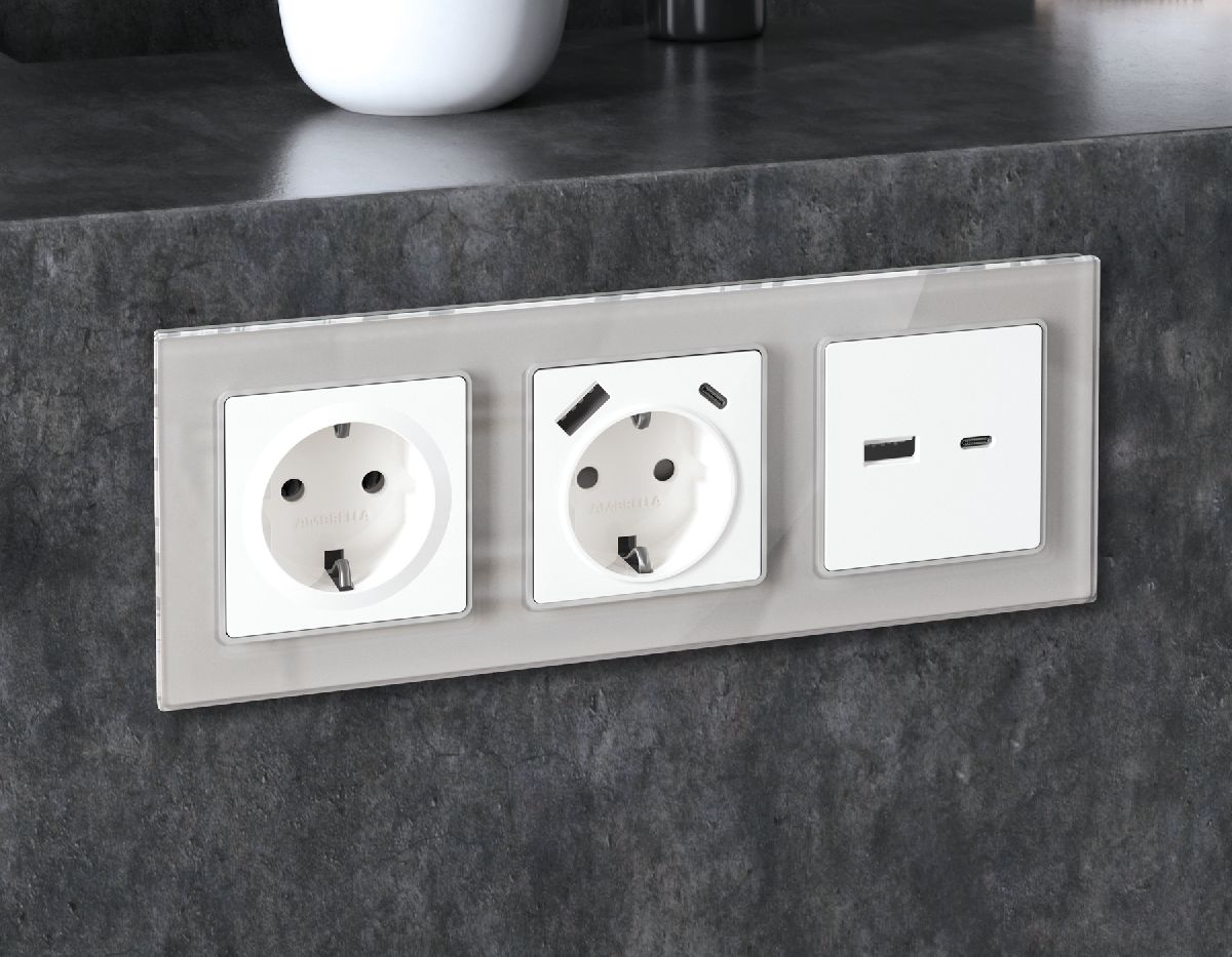 Рамка пятиместная Ambrella Volt Platos AF330405