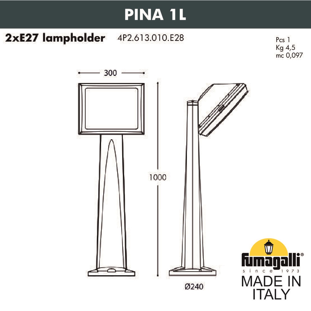Ландшафтный светильник Fumagalli Guizeppe 4P2.613.010.WYF1R