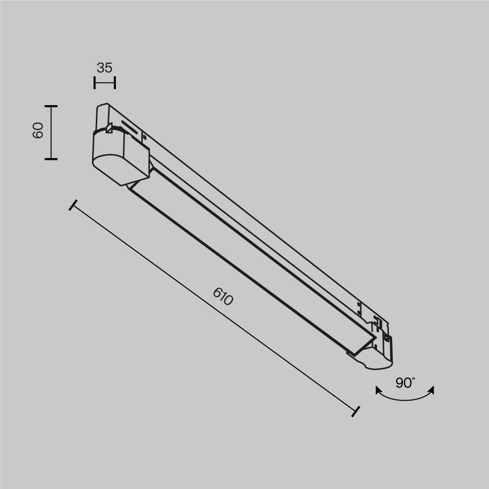 Трековый трехфазный светильник Maytoni Technical Basis TR196-3-20W4K-B(N)