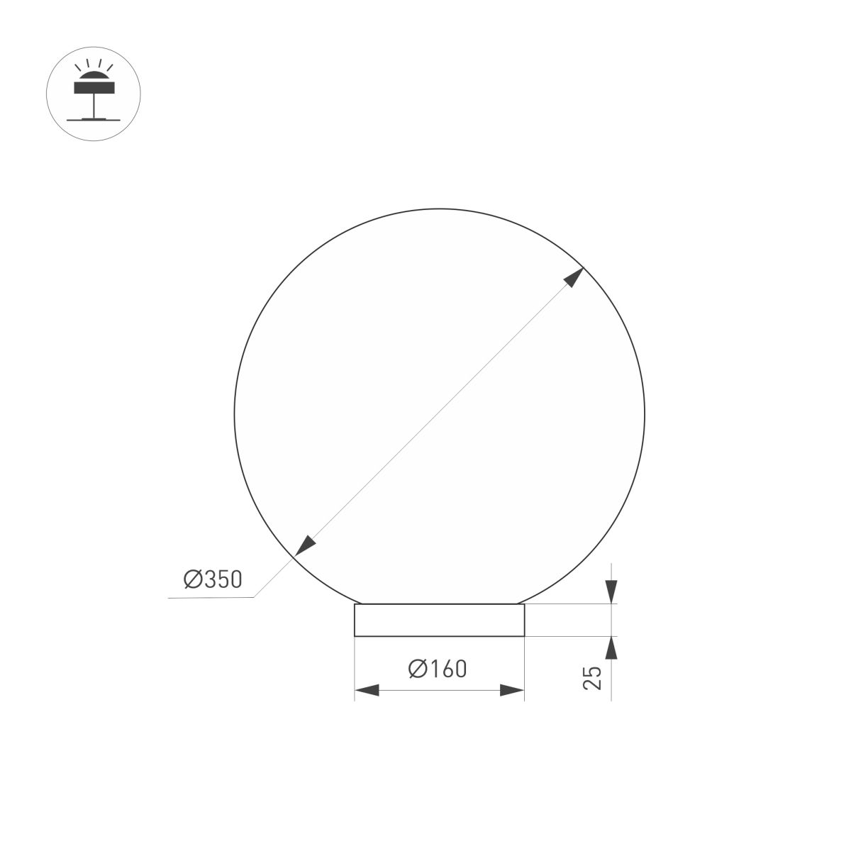 Настольная лампа Arlight SP-SILKA-TAB-R350-11W Warm2700 (WH, 330 deg, TOUCH-DIM) (IP20, Натуральный шелк) 056889