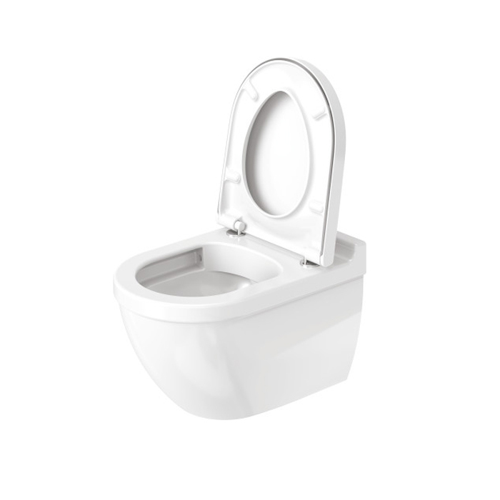 Duravit Starck 3 Унитаз подвесной безободковый, 540х360 мм, с креплением Durafix, с WG, цвет: белый