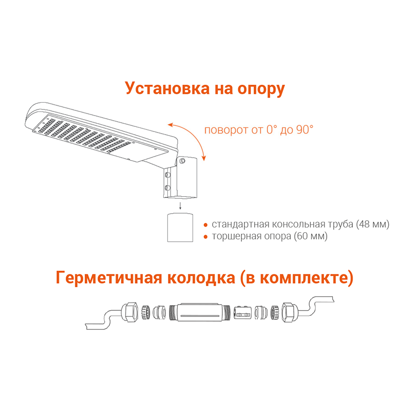 Уличный консольный светильник Wolta STL-120W03