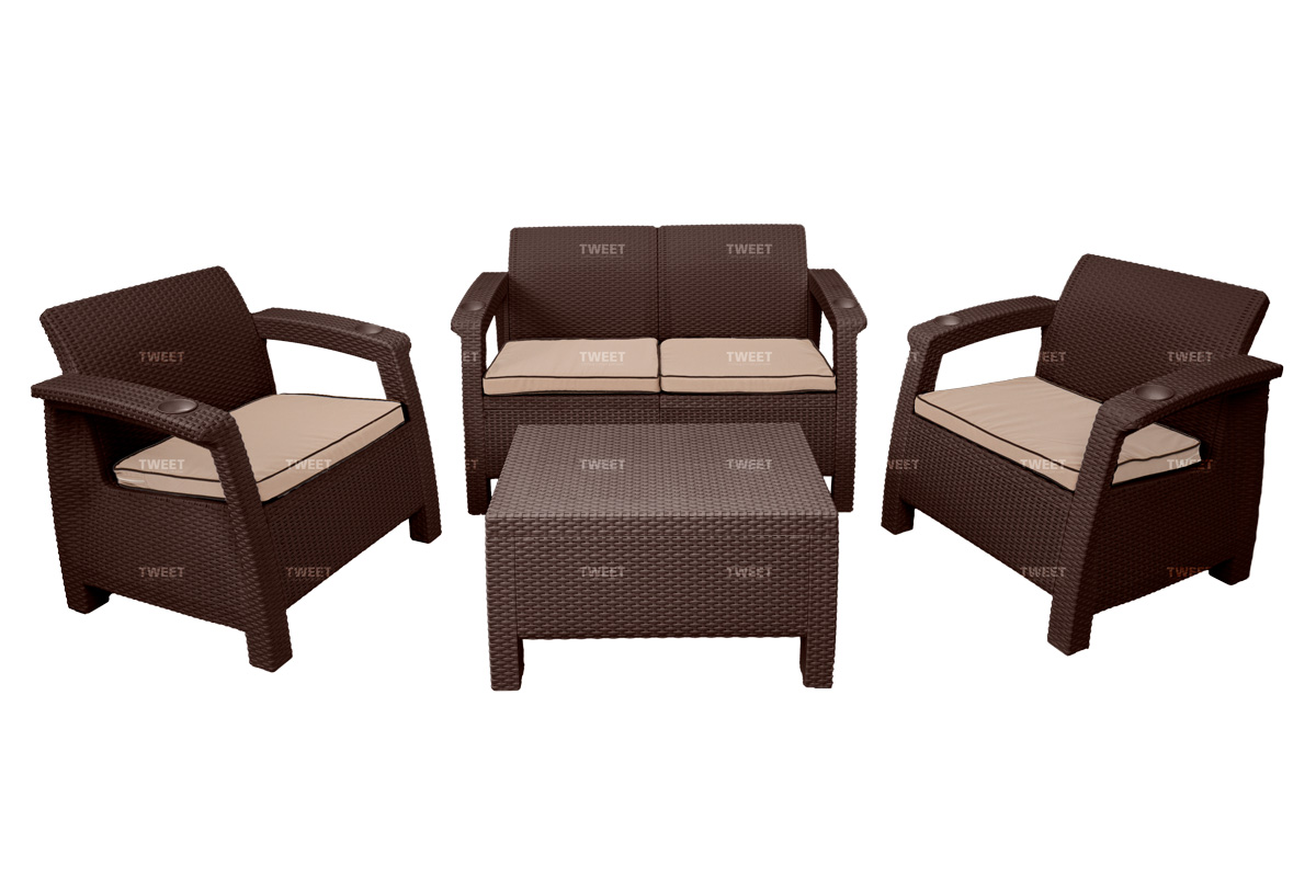 Комплект уличной мебели TWEET Terrace Set, венге