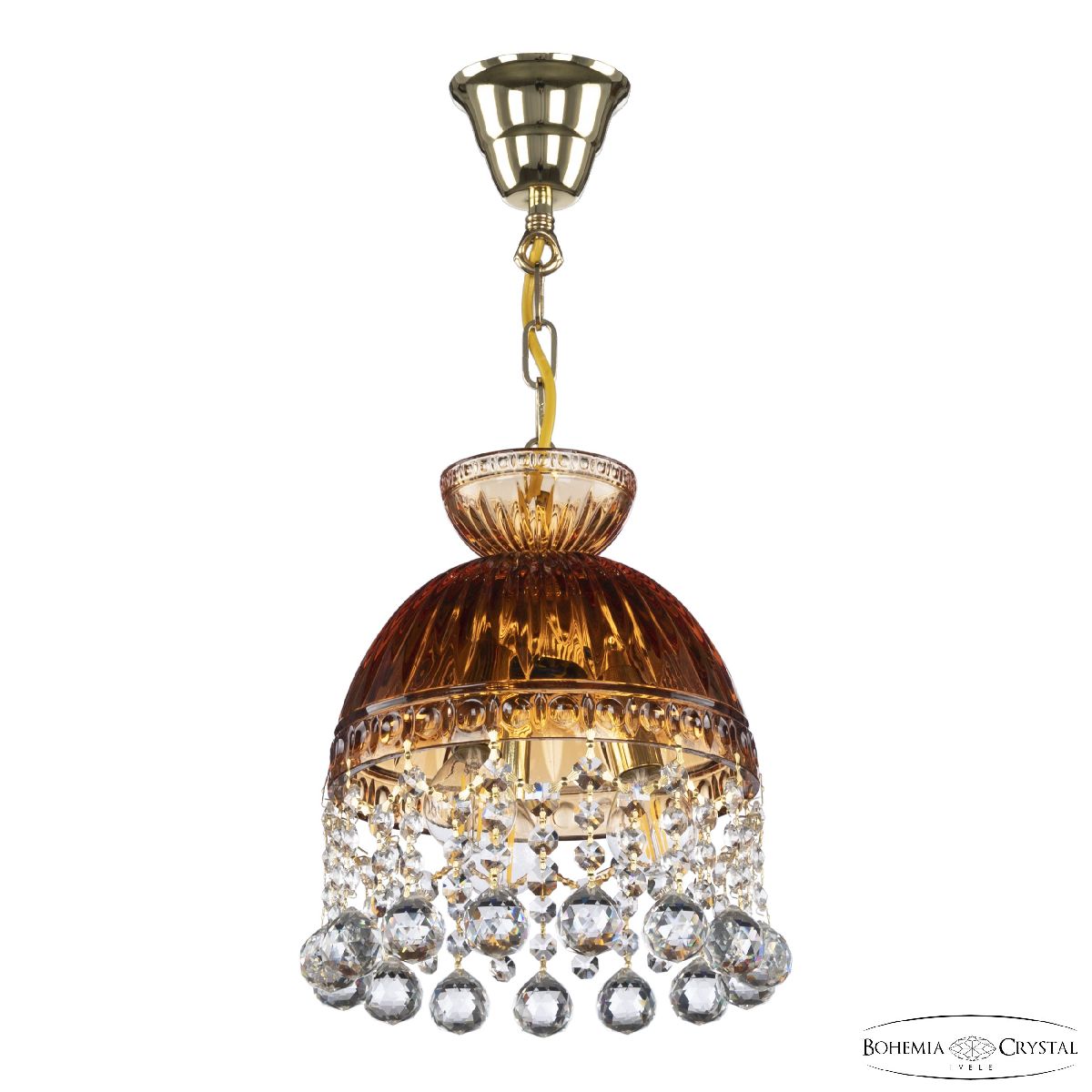 Подвесной светильник Bohemia Ivele Crystal 5478/22 G Amber/M-1G Balls