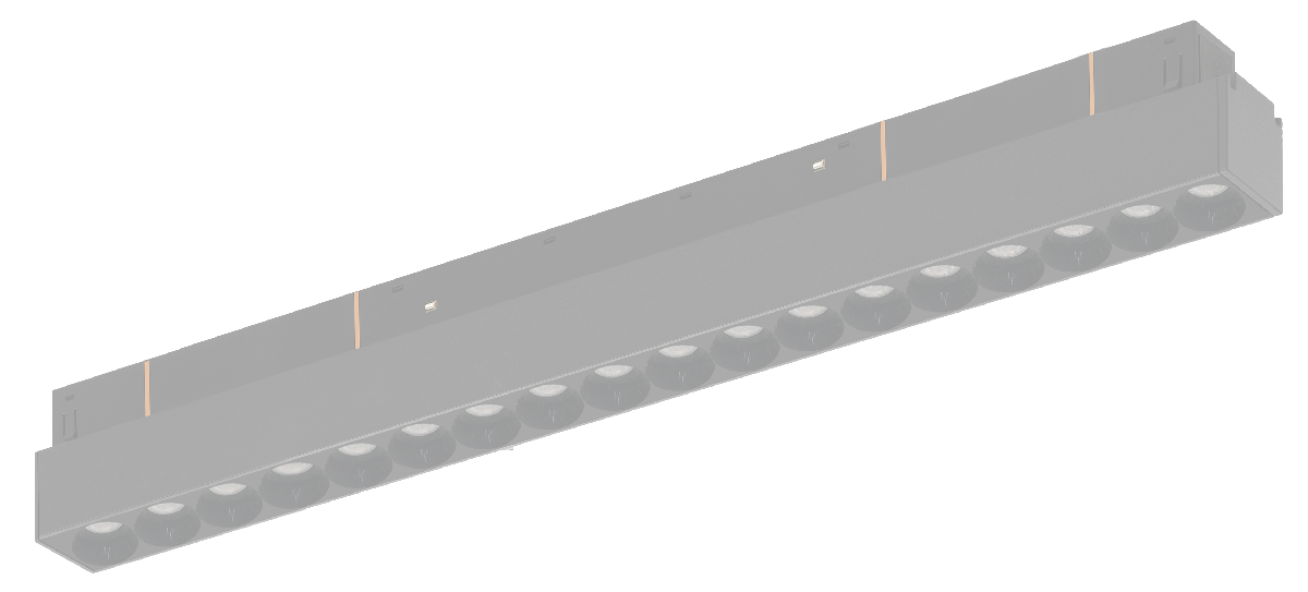 Трековый магнитный светильник iLedex Vision 4822-002-L350-18W-38DG-3000K-BK