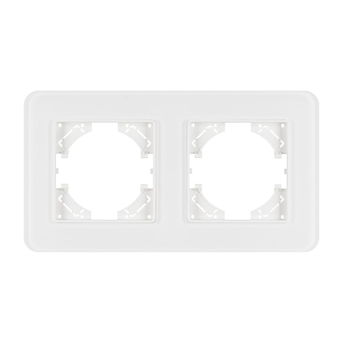 Рамка на 2 поста стеклянная Arlight FRM-OMALI-GS-2-WH 049692